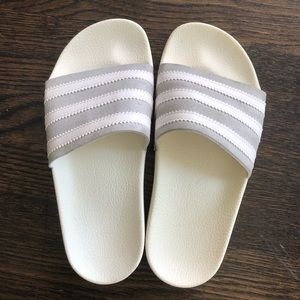 Adidas Adilette slides with microsuede